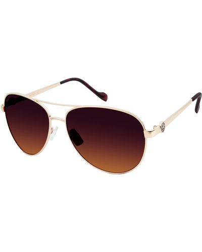 Jessica Simpson J5596 Stylish Metal Aviator Pilot Sunglasses With 100% Uv Protection. Glam Gifts For Her - Black