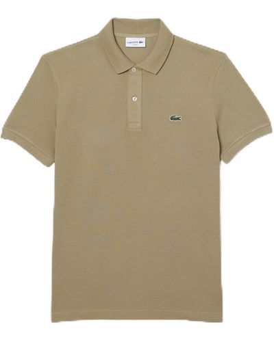 Lacoste Short Sleeved Ribbed Collar Shirt Mm - Green