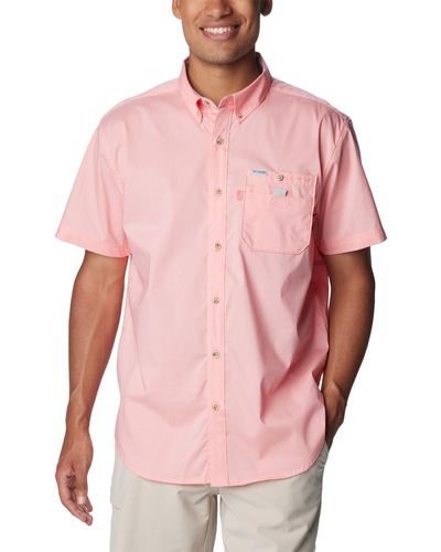 Columbia Bonefish Short Sleeve Shirt Hiking - Pink