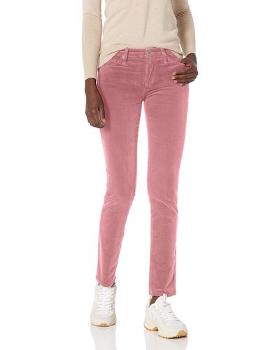 AG Jeans Prima Mid Rise Cigarette Ankle Jean - Pink