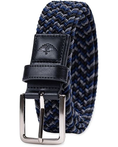 Dockers Casual Everyday Braided Fabric Fully Adjustable Web Belt - Blue