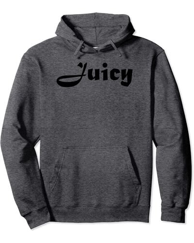 Juicy Couture Juicy Curvy Thic Thick Thicc Plump Bbw Brat Bratty Pullover Hoodie - Gray