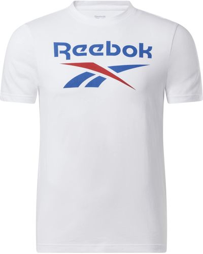 Reebok Identity Big Stacked Logo Tee - White