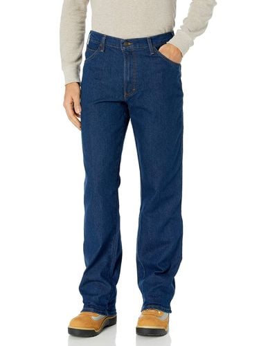 Dickies Mens Active Waist 5-pocket Flex Performance Denim Jeans - Blue
