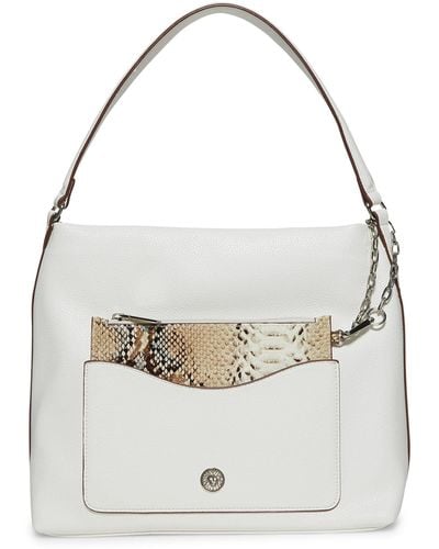 Anne Klein East West Ak Hobo With Pouch - White