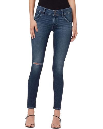 Hudson Jeans Jeans Collin Mid Rise Skinny Jean With Back Flap Pockets - Blue