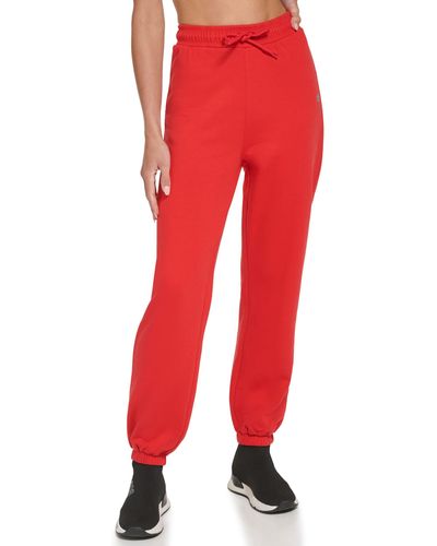 DKNY Jeans Casual Mid Rise Logo Sweatpants Sweatpants - Red