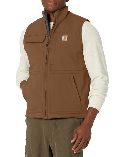 Carhartt Super Dux Relaxed Fit Sherpa Lined Vest - Brown
