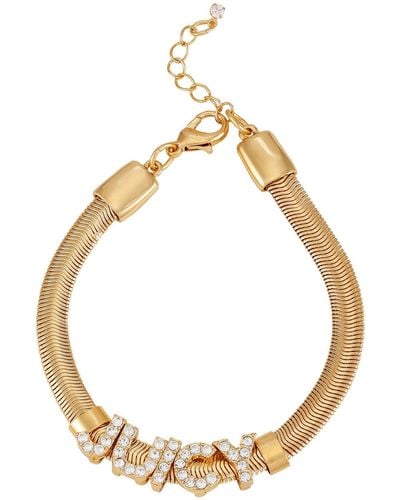 Juicy Couture Goldtone Snake Chain Bracelet - Metallic