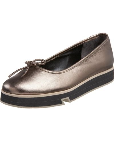 Robert Clergerie Ecritx Flat,pewter Nappa,11 M Us - Multicolor