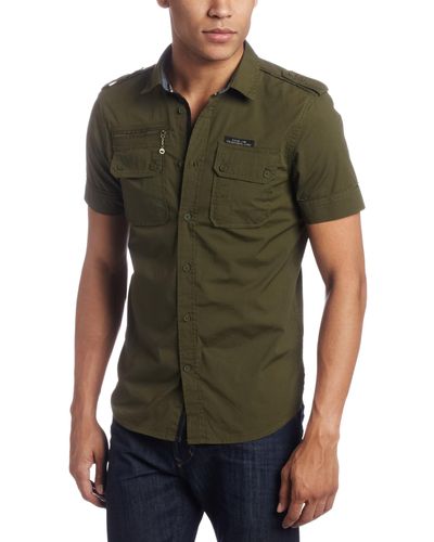 DIESEL Siran-s Short Sleeve Shirt - Green