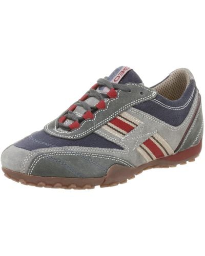 Geox U Snake Y Canvas Lace-up,jeans Red,46 Eu - Blue