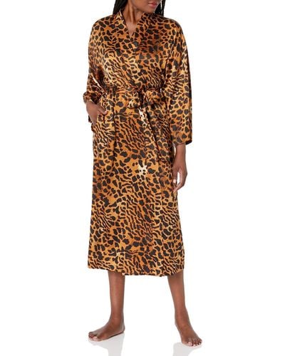 N Natori Robe Length 49",natural/black,x-large - Brown