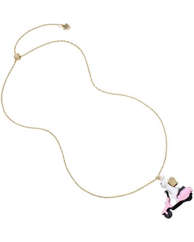 Betsey Johnson Bunny Vespa Slider Necklace - Metallic