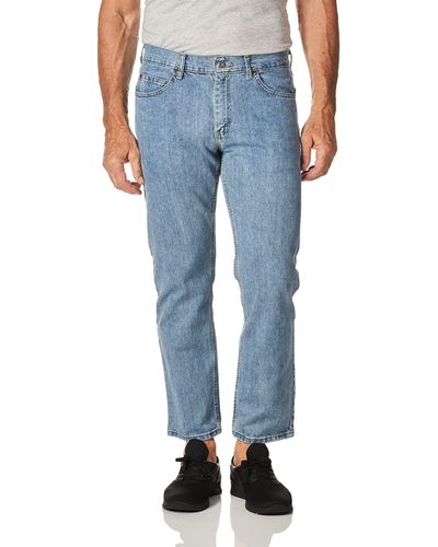 Lee Jeans Mens Regular Fit Straight Leg Jeans - Blue