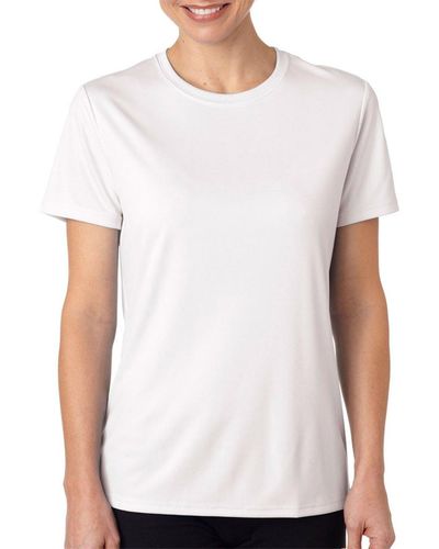 Hanes Womens Sport Cool Dri Performance Long Sleeve T-shirt Shirt - White