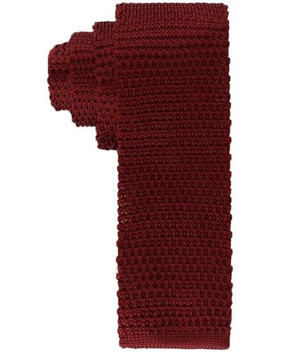 Mens Red Knitted Ties