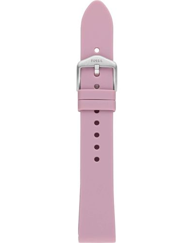 Fossil 18mm Silicone Interchangeable Watch Band Strap - Purple