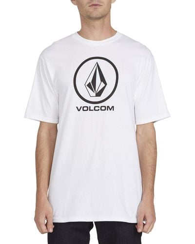 Volcom Mens Crisp Stone Short Sleeve Tee T Shirt - White