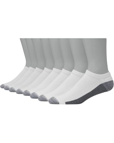 Hanes S Max 6 And Ultimate 8-pack Ultra Cushion Freshiq Odor Control With Wicking Low Cut Socks - Gray