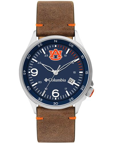 Columbia Canyon Ridge Aubrun Tigers Watch With Saddle Color Leather Strap - Blue
