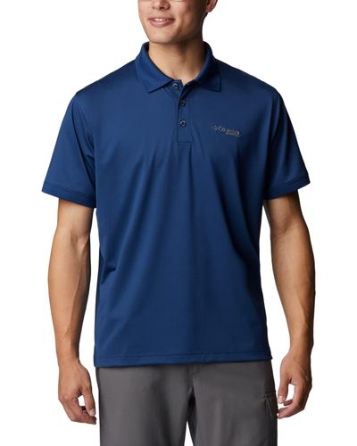 Columbia Tamiami Polo Hiking Shirt - Blue