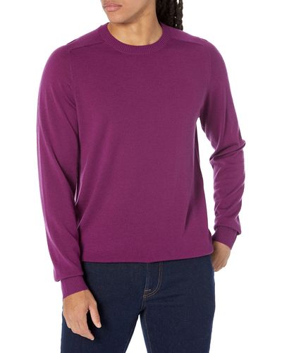 Amazon Essentials Regular-fit Merino Wool Crew Neck Jumper - Purple
