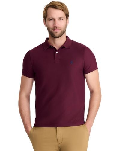 Izod Big & Tall Advantage Performance Short Sleeve Polo Shirt - Purple