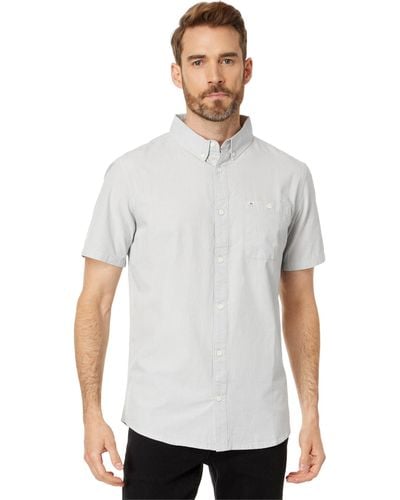 Quiksilver Winfall Gewebtes Top mit Knopfleiste Hemd mit Button-Down-Kragen - Weiß