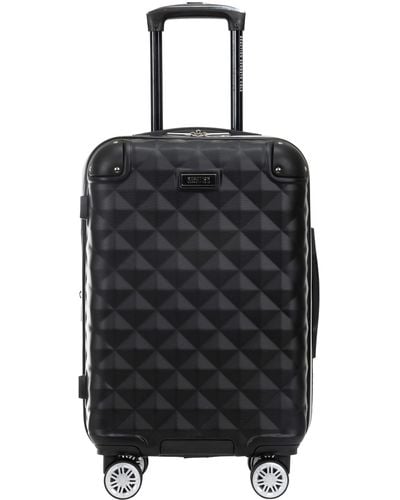 Kenneth Cole Diamond Tower Collection Lightweight Hardside Expandable 8-wheel Spinner Travel Luggage - Black