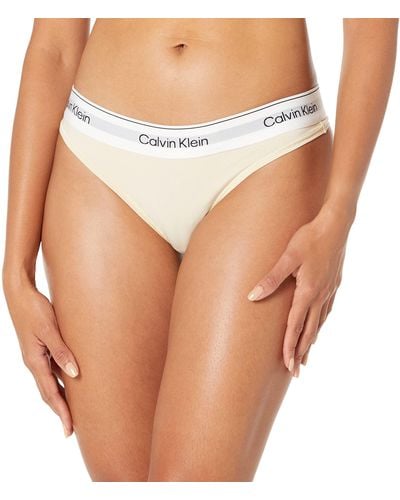Calvin Klein Modern Cotton Naturals Thong - White