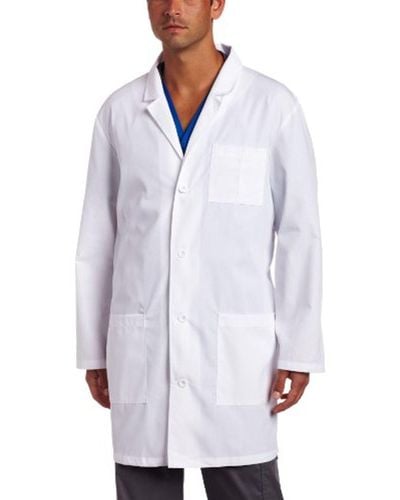 Dickies Everyday Scrubs Unisex 37 Inch Lab Coat - White