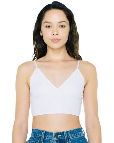 American Apparel Cotton 2x2 Sofia Bralette - White