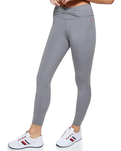 Tommy Hilfiger Performance Workout Pants-high-waisted Leggings For - Gray