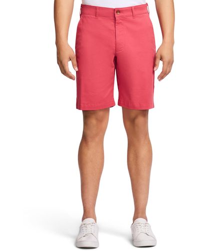 Izod 9.5" Flat Front Chino Short - Red
