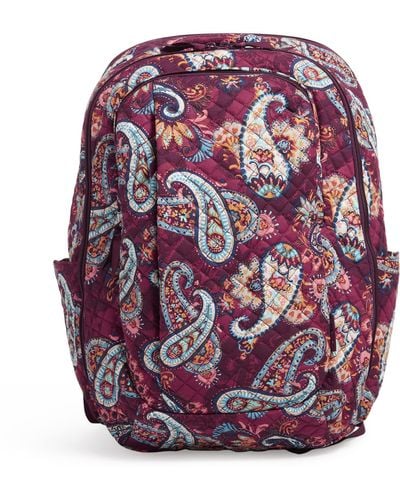 Vera Bradley Cotton Large Travel Backpack Travel Bag - Pink