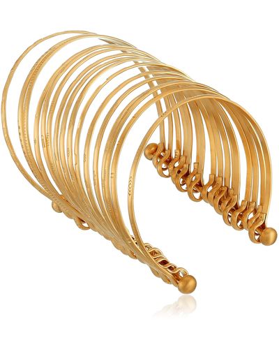 Satya Jewelry Large Gold Bangle Cuff Bracelet - Metallic