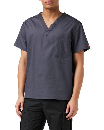 Dickies Mens Signature V-neck Medical Scrubs Shirts - Multicolor