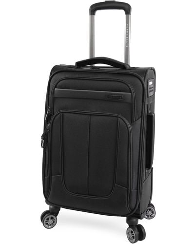 Perry Ellis Charleston Lightweight Spinner Carry-on Luggage - Black