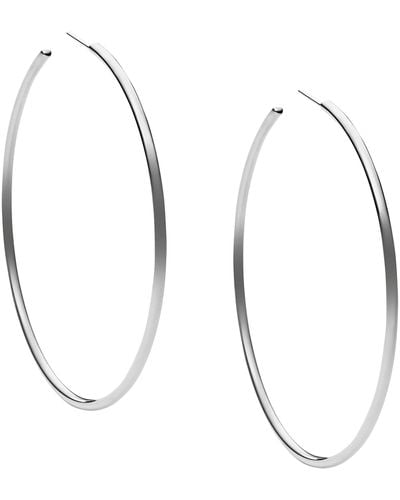 Michael Kors Brass Large Hoop Earrings For - Metallic