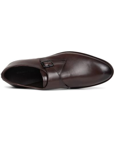 Kenneth Cole Ny Tristian Monk Strap Dress Loafers Brown