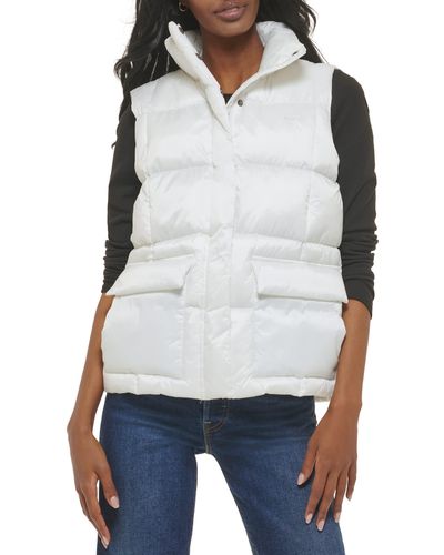 Levi's Sporty Box Quilted Puffer Vest - White