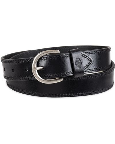Dickies Plus Size Leather Casual Belt - Black