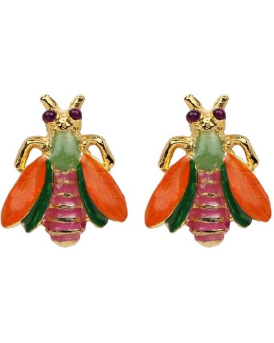 Ben-Amun Bugs Collection Earrings Fashion Jewelry For - Orange