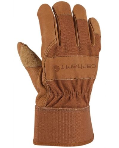 Carhartt System 5 Work Glove With Safety Cuff - Brown