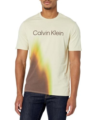 Calvin Klein Relaxed Spray Painted Crewneck T-shirt - Multicolor