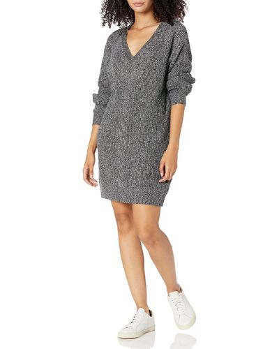 Roxy Womens Turn Corner Sweater Casual Dress - Gray