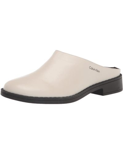 Calvin Klein Ajan Casual Mules - White