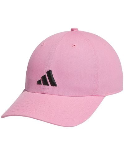 adidas Ultimate Hat Relaxed Crown Adjustable Fit Strapback Cotton Baseball Cap - Pink