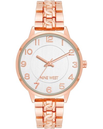 Nine West Easy To Read Bracelet Watch - Gray